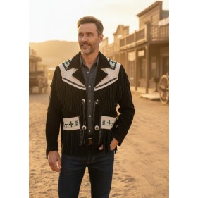Veste à franges 1 Homme...